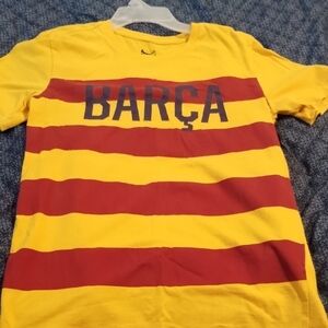 Nike Mens Yellow and Red FC Barcelona T-Shirt